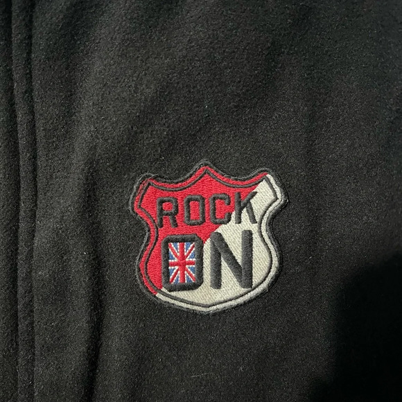 Gymboree Rock n Roll Collection Varsity Blue Black Zip Boys Warm Coat  L (10-12) - Picture 3 of 5